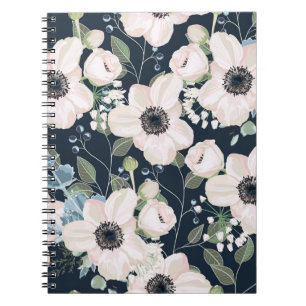 Nahtloses Muster im floralen Aquarellstil: g Notizblock