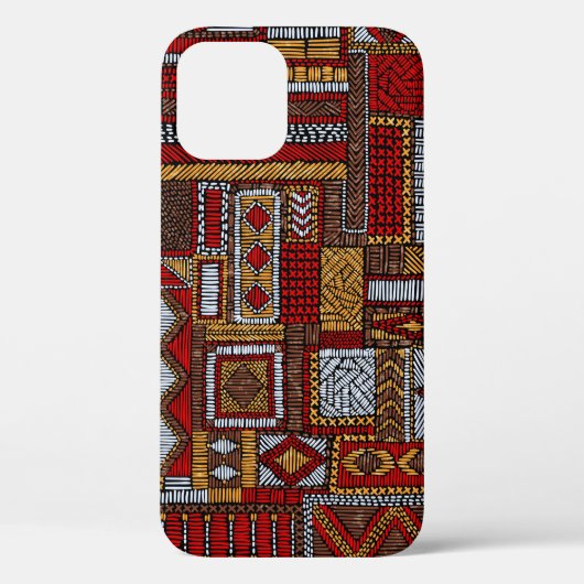 Nahtloses Muster im Patchwork-Stil. bestickt E Case-Mate iPhone Hülle (Rückseite)