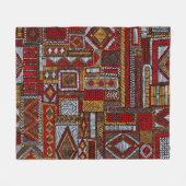 Nahtloses Muster im Patchwork-Stil. bestickt E Fleecedecke (Vorderseite (Horizontal))