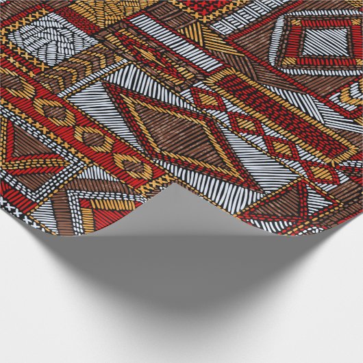 Nahtloses Muster im Patchwork-Stil. bestickt E Geschenkpapier (Ecke)