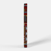 Nahtloses Muster im Patchwork-Stil. bestickt E iPhone Hülle (Rechte Seite)