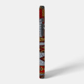 Nahtloses Muster im Patchwork-Stil. bestickt E iPhone Hülle (Linke Seite)