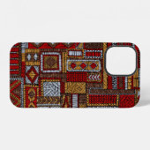 Nahtloses Muster im Patchwork-Stil. bestickt E iPhone Hülle (Rückseite (Horizontal))