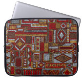 Nahtloses Muster im Patchwork-Stil. bestickt E Laptopschutzhülle (Vorderseite)