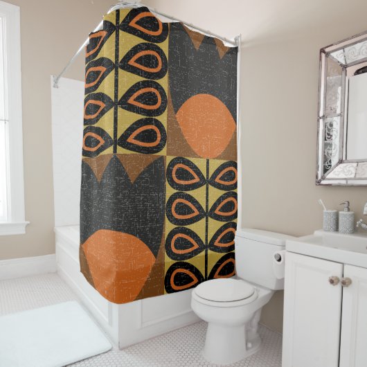 nahtloses Muster im skandinavischen Design-Stil. R Duschvorhang (Beispiel)