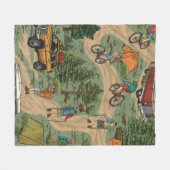 Nahtloses Muster im Vintage-Stil für Outdoor-Aktiv Fleecedecke (Vorderseite (Horizontal))