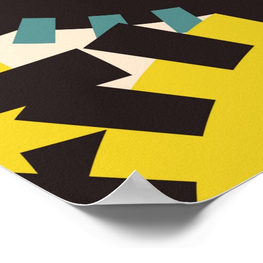 Nahtloses Muster in mehrfarbigen Scheiben Poster (Ecke)