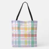 Nahtloses Muster Kariert Light Colorful Tasche (Rückseite)