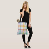 Nahtloses Muster Kariert Light Colorful Tasche (Am Model)
