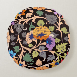 nahtloses Muster. klassische islamische Blumendeko Rundes Kissen