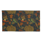 Nahtloses Muster Kürbis und Karottenschwarz Kissenbezug (Rückseite-Rechts)