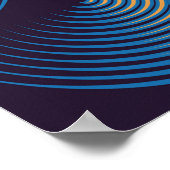 Nahtloses Muster metallischer linearer Kreise Poster (Ecke)