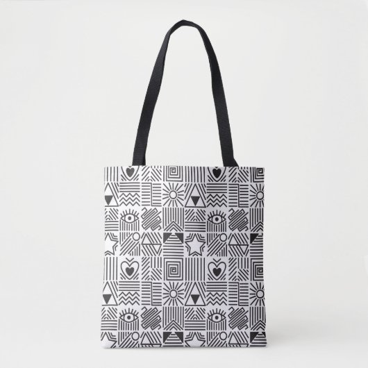 Nahtloses Muster mit abstraktem Kunstmosaik in Tasche (Vorderseite)