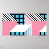 Nahtloses Muster mit abstrakten geometrischen Form Poster (Vorne)