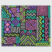  Nahtloses Muster mit abstrakten Linien. geometris Geschenkpapier (Flach)