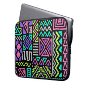 Nahtloses Muster mit abstrakten Linien. geometris Laptopschutzhülle (Vorderseite Links)