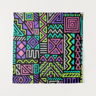 Nahtloses Muster mit abstrakten Linien. geometris Wandteppich