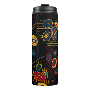 Nahtloses Muster mit abstrakten modernen Doodles. Thermosbecher