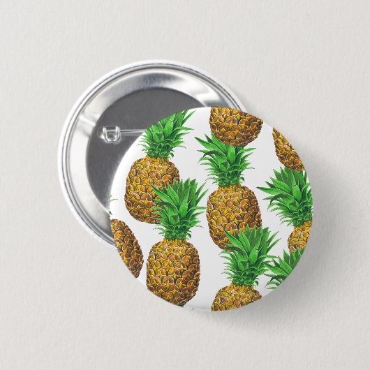 Nahtloses Muster mit Ananas Button (Vorne & Hinten)