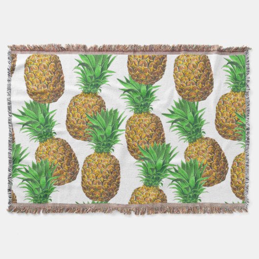 Nahtloses Muster mit Ananas Decke (Vorderseite)