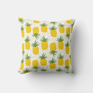 Nahtloses Muster mit Ananas. Gelbe Ananas Kissen