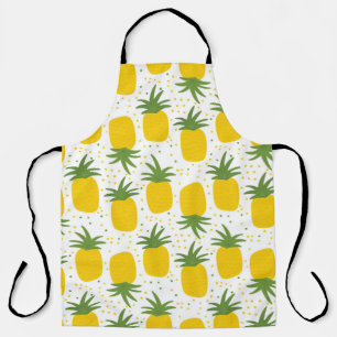 Nahtloses Muster mit Ananas. Gelbe Ananas Schürze