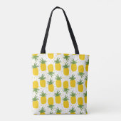 Nahtloses Muster mit Ananas. Gelbe Ananas Tasche (Rückseite)
