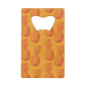 Nahtloses Muster mit Ananas Geldkarten Flaschenöffner (Rückseite)