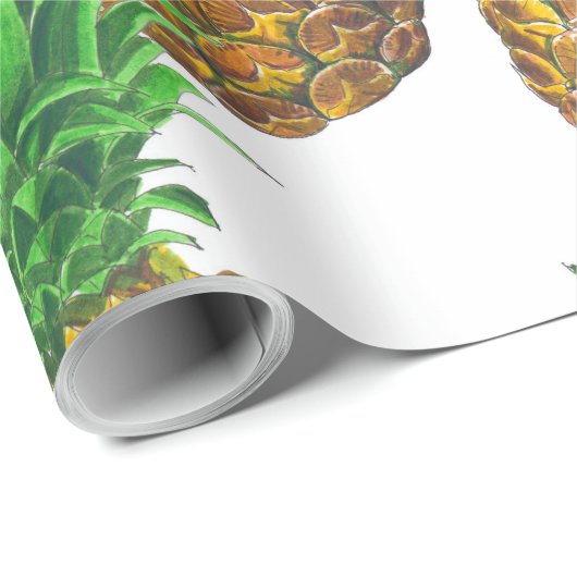 Nahtloses Muster mit Ananas Geschenkpapier (Rolleneckpunkt)