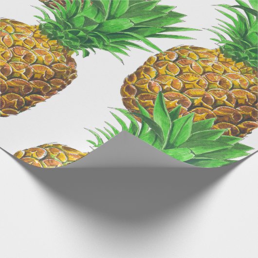 Nahtloses Muster mit Ananas Geschenkpapier (Ecke)