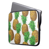 Nahtloses Muster mit Ananas Laptopschutzhülle (Vorderseite Links)