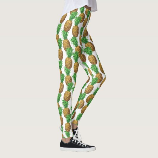 Nahtloses Muster mit Ananas Leggings (Rechts)