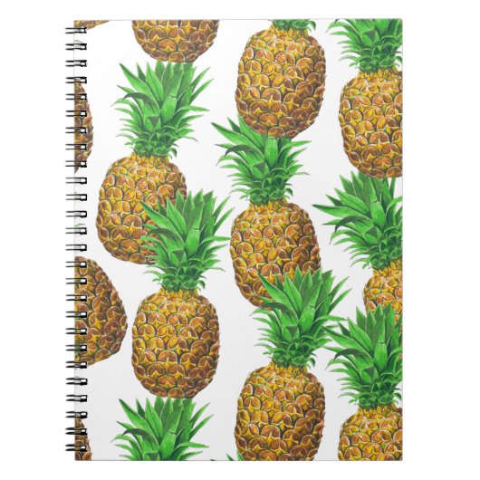 Nahtloses Muster mit Ananas Notizblock (Vorderseite)