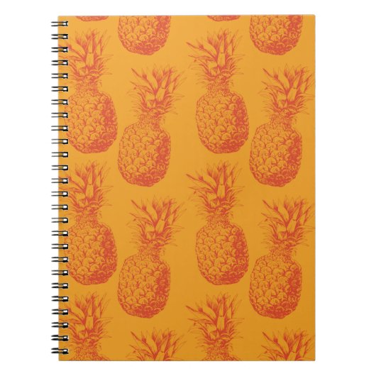 Nahtloses Muster mit Ananas Notizblock (Vorderseite)