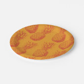 Nahtloses Muster mit Ananas Pappteller (Schrägansicht)