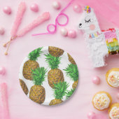 Nahtloses Muster mit Ananas Pappteller (Party)