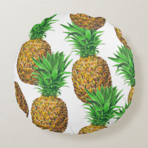 Nahtloses Muster mit Ananas Rundes Kissen