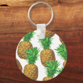 Nahtloses Muster mit Ananas Schlüsselanhänger (Vorderseite)
