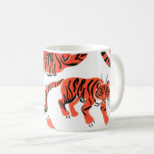 Nahtloses Muster mit Anstrichfarben in Tigern Kaffeetasse (VorderseiteRechts)
