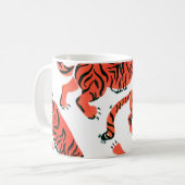 Nahtloses Muster mit Anstrichfarben in Tigern Kaffeetasse (Vorderseite Links)