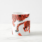 Nahtloses Muster mit Anstrichfarben in Tigern Kaffeetasse (Mittel)