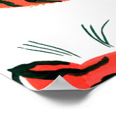Nahtloses Muster mit Anstrichfarben in Tigern Poster (Ecke)