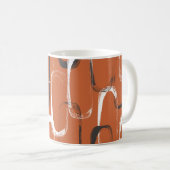 Nahtloses Muster mit Aquarellorange Kaffeetasse (VorderseiteRechts)