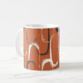 Nahtloses Muster mit Aquarellorange Kaffeetasse (Vorderseite Links)