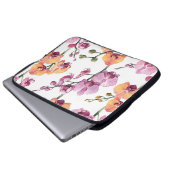 Nahtloses Muster mit Aquarellorchideen-Blume  Laptopschutzhülle (Vorne Knopf)