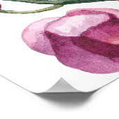 Nahtloses Muster mit Aquarellorchideen-Blume Poster (Ecke)