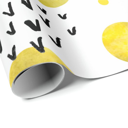 Nahtloses Muster mit Aquarellpolka-Punkten Geschenkpapier (Rolleneckpunkt)