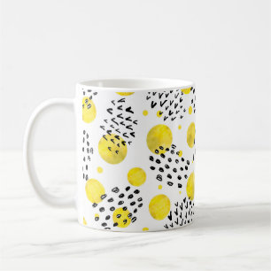 Nahtloses Muster mit Aquarellpolka-Punkten Kaffeetasse