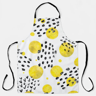 Nahtloses Muster mit Aquarellpolka-Punkten Schürze