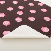 Nahtloses Muster mit Aquarellrosa Kreisen. Boh Sherpadecke (3/4)